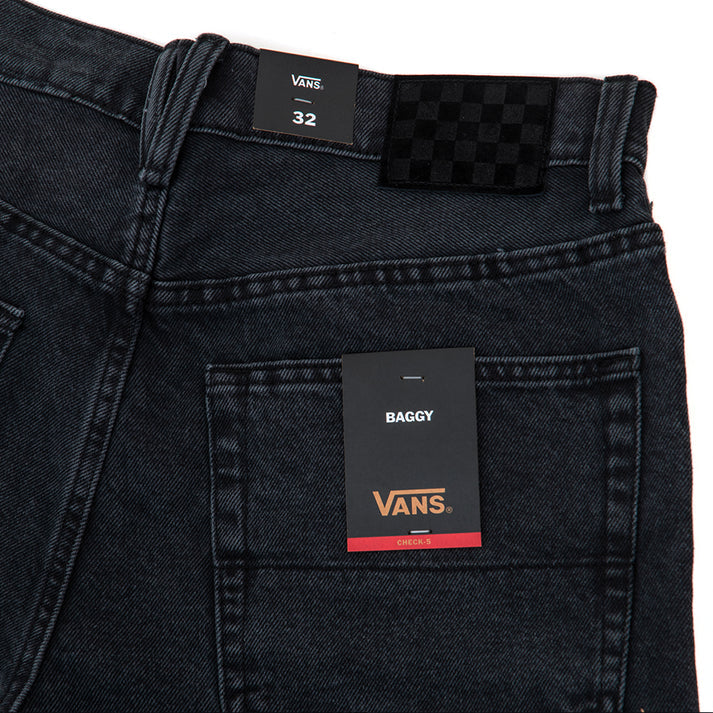 Vans Check-5 Baggy Denim Short Washed Black