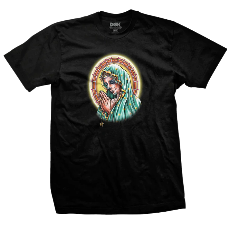 DGK OUR LADY T-SHIRT - BLACK