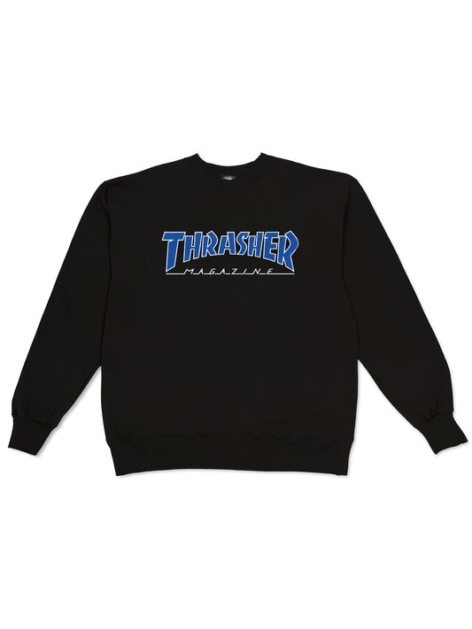Thrasher Outline Logo Crew Sweater Black/Blue
