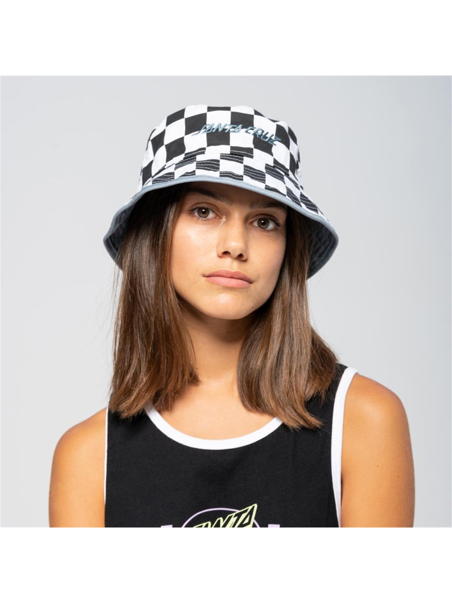 Santa Cruz Strip Reversible Bucket Hat Iris Blue