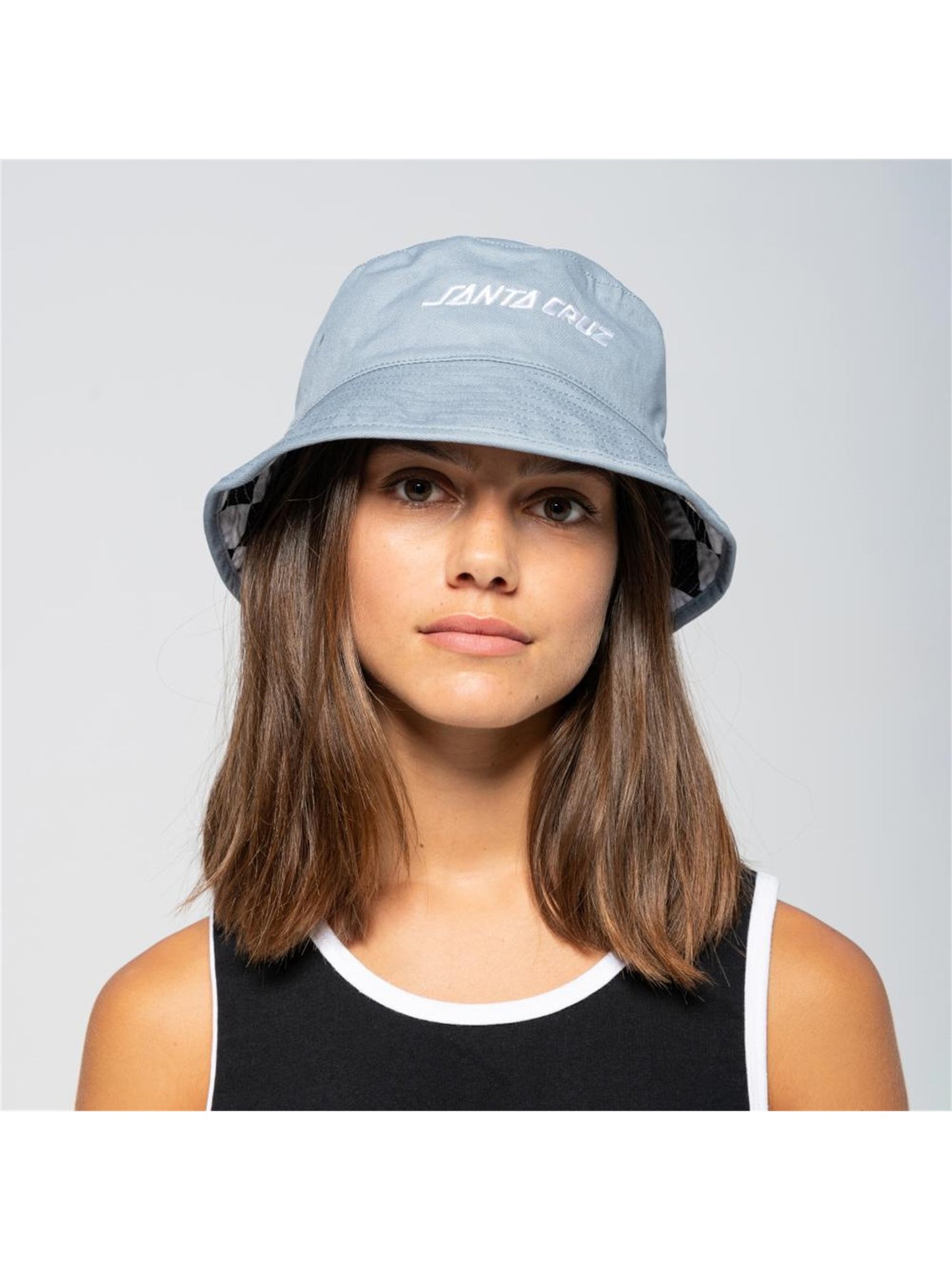 Santa Cruz Strip Reversible Bucket Hat Iris Blue