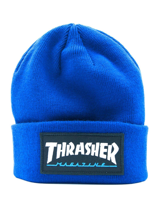 Thrasher Flame Logo Beanie Navy Blue