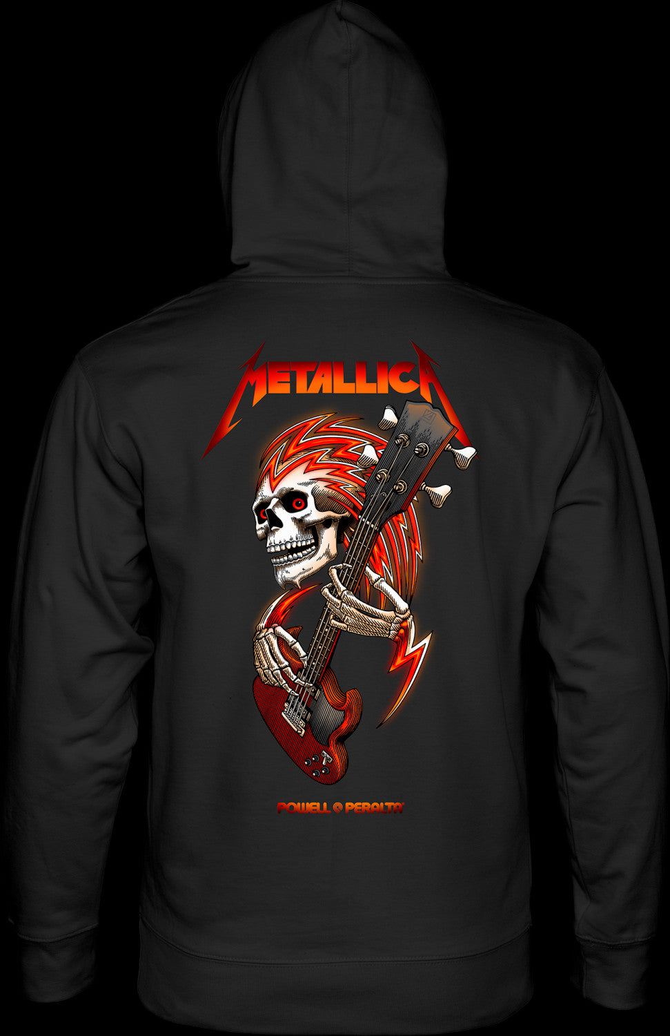 Powell Peralta Metallica Collab Hooded Sweatshirt Mid Weight Black