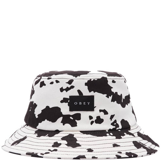 OBEY Sal Bucket Hat Black Cow Print